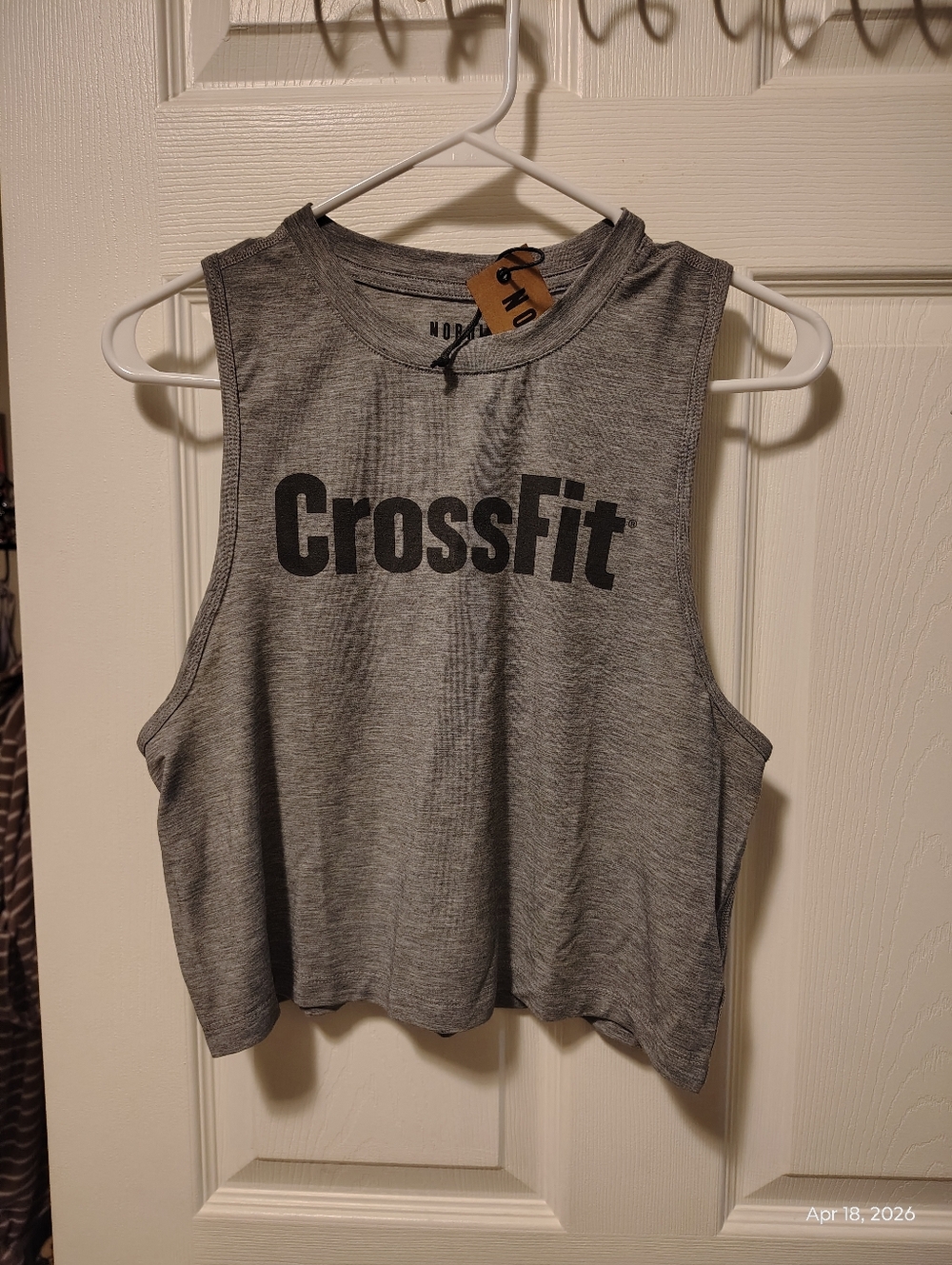 NOBULL Gray CrossFit Cropped Muscle Tank